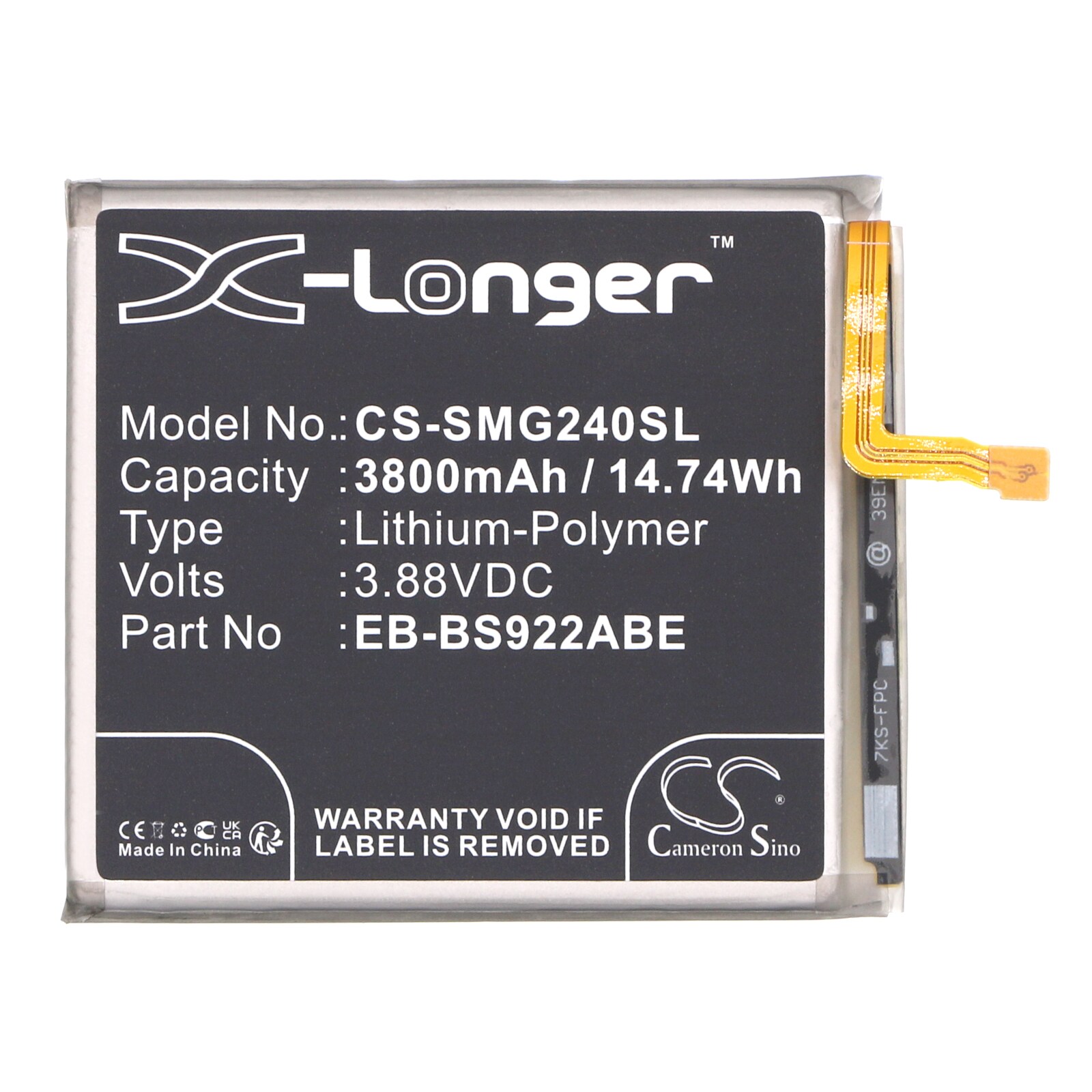 Batteri for SmartPhone, Mobil for Samsung Galaxy S24, SM-S921Q, SM-S921J og andre.