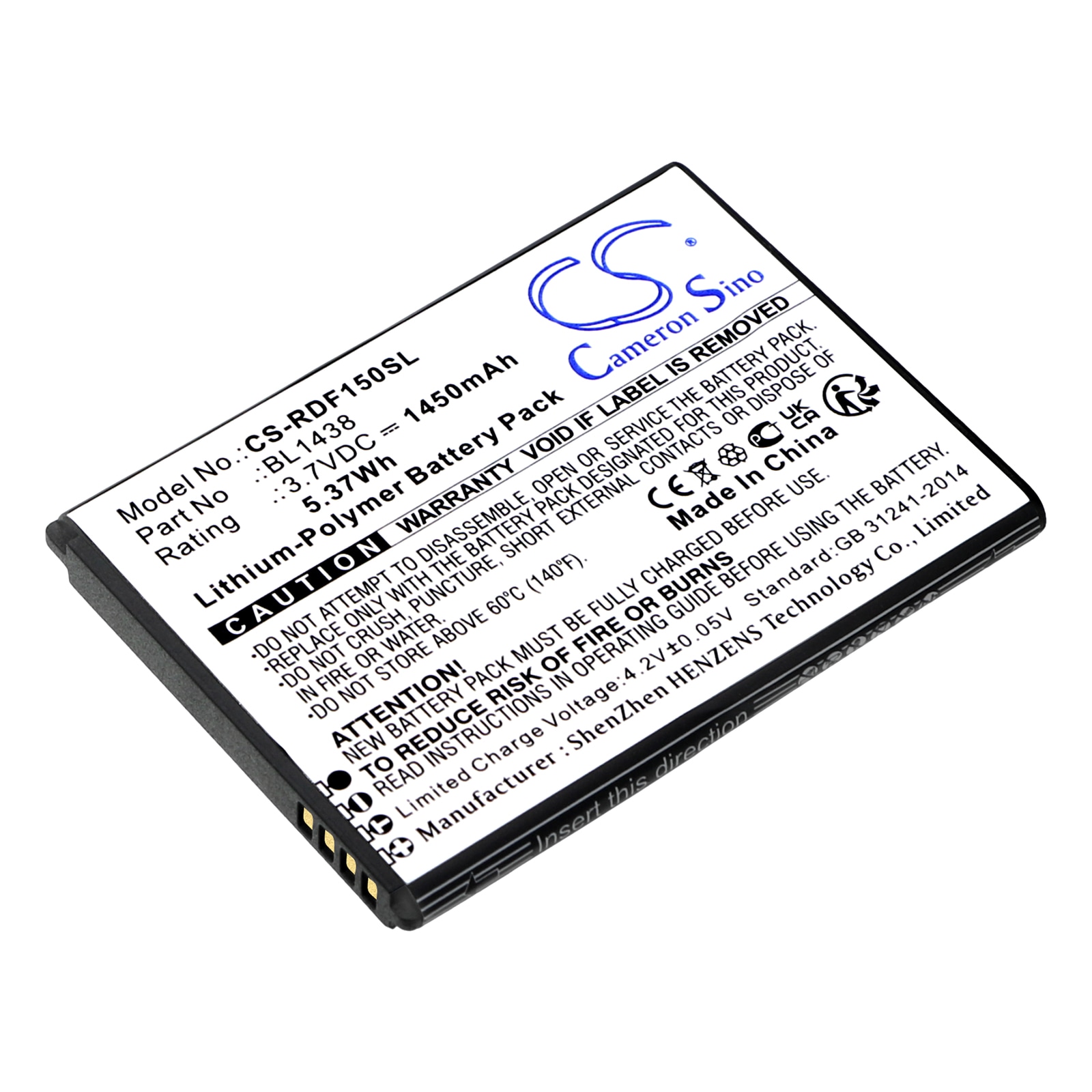 Batteri for smarttelefon, mobil for R3Di Bright Flip, FR150