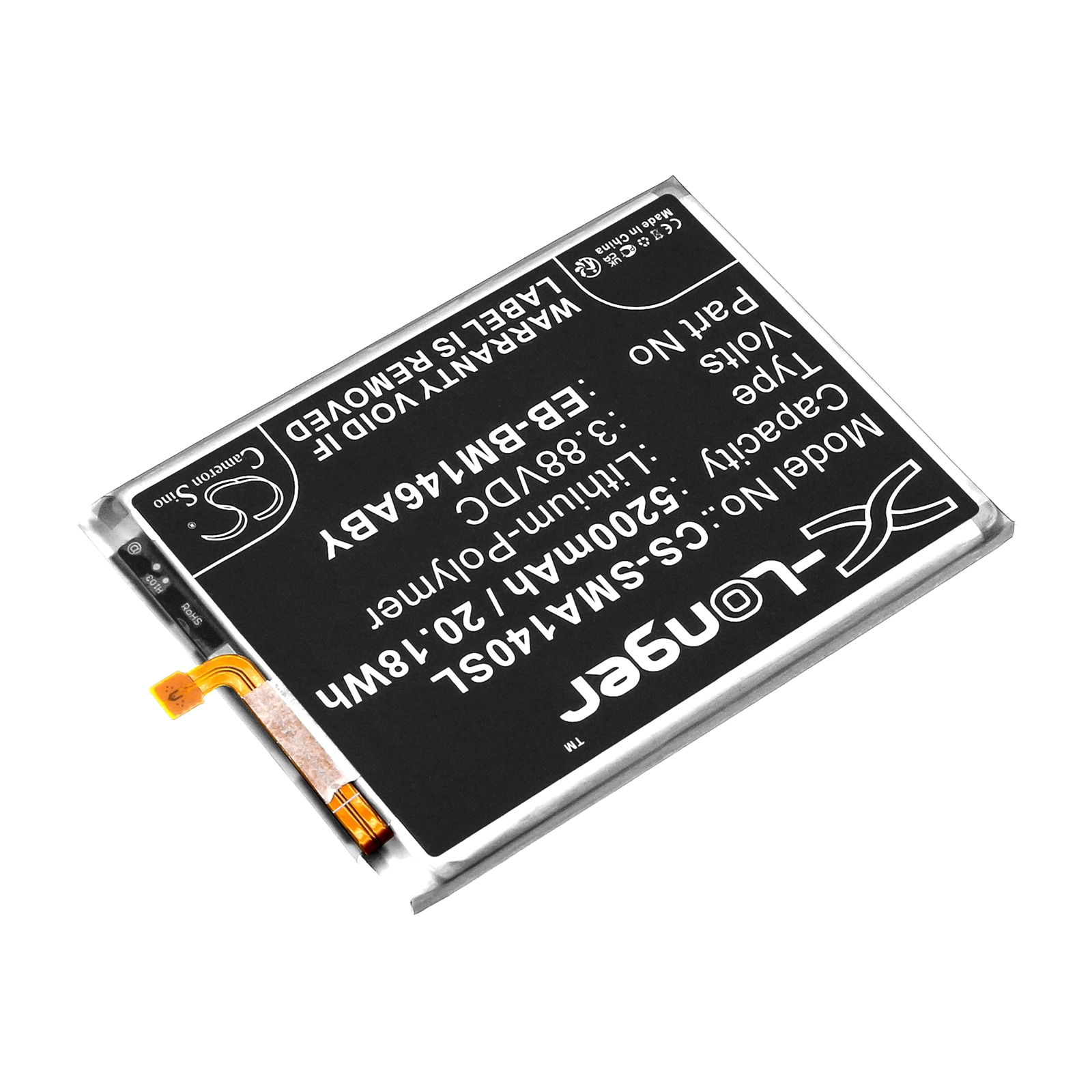 Batteri for SmartPhone, Mobil for Samsung Galaxy M14, Galaxy M14 5G, SM-M146B/N og andre.