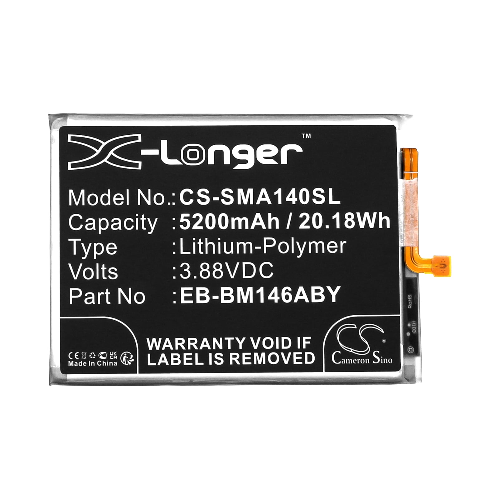 Batteri for SmartPhone, Mobil for Samsung Galaxy M14, Galaxy M14 5G, SM-M146B/N og andre.