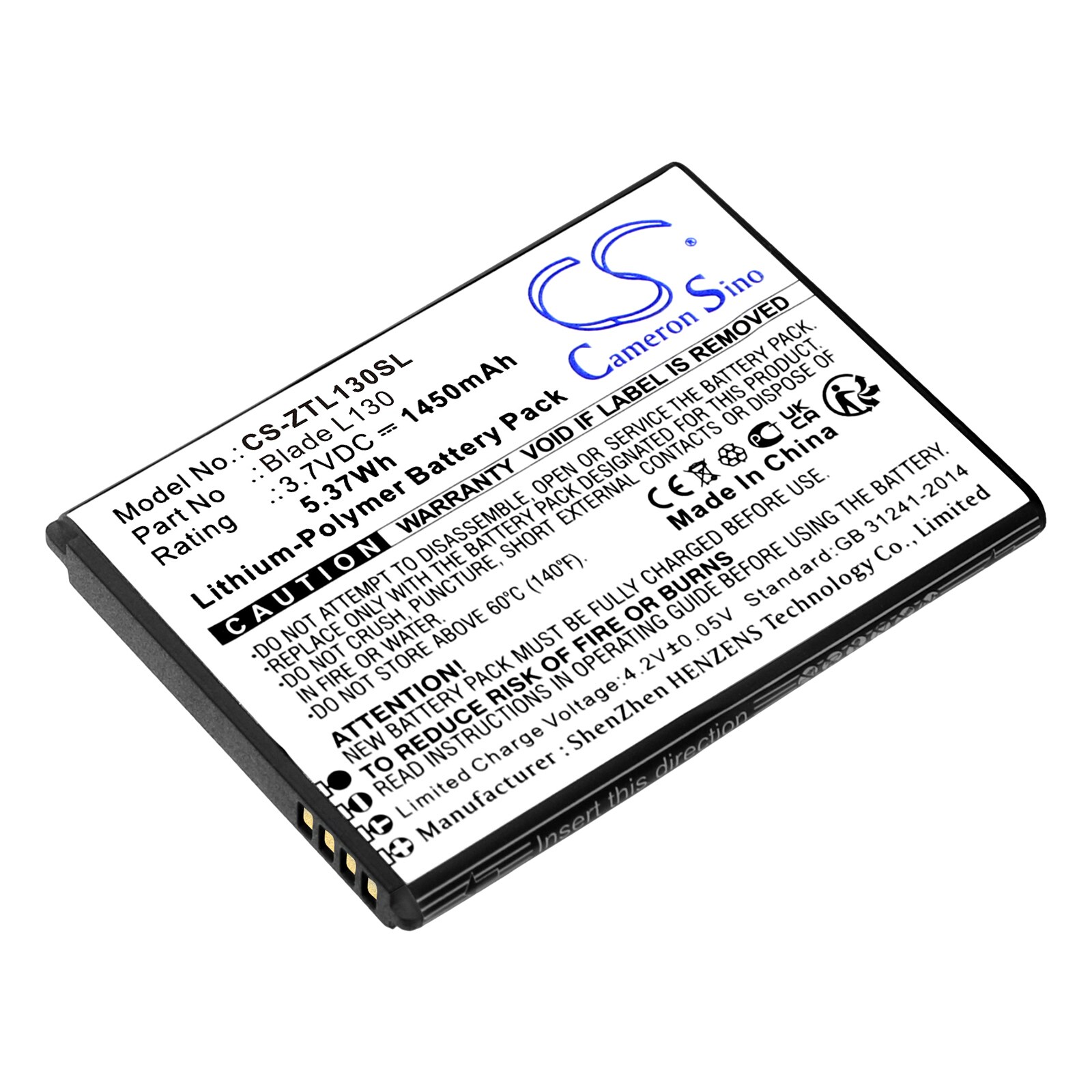 Batteri for smarttelefon, mobil for ZTE Blade L130, GRAND MAX