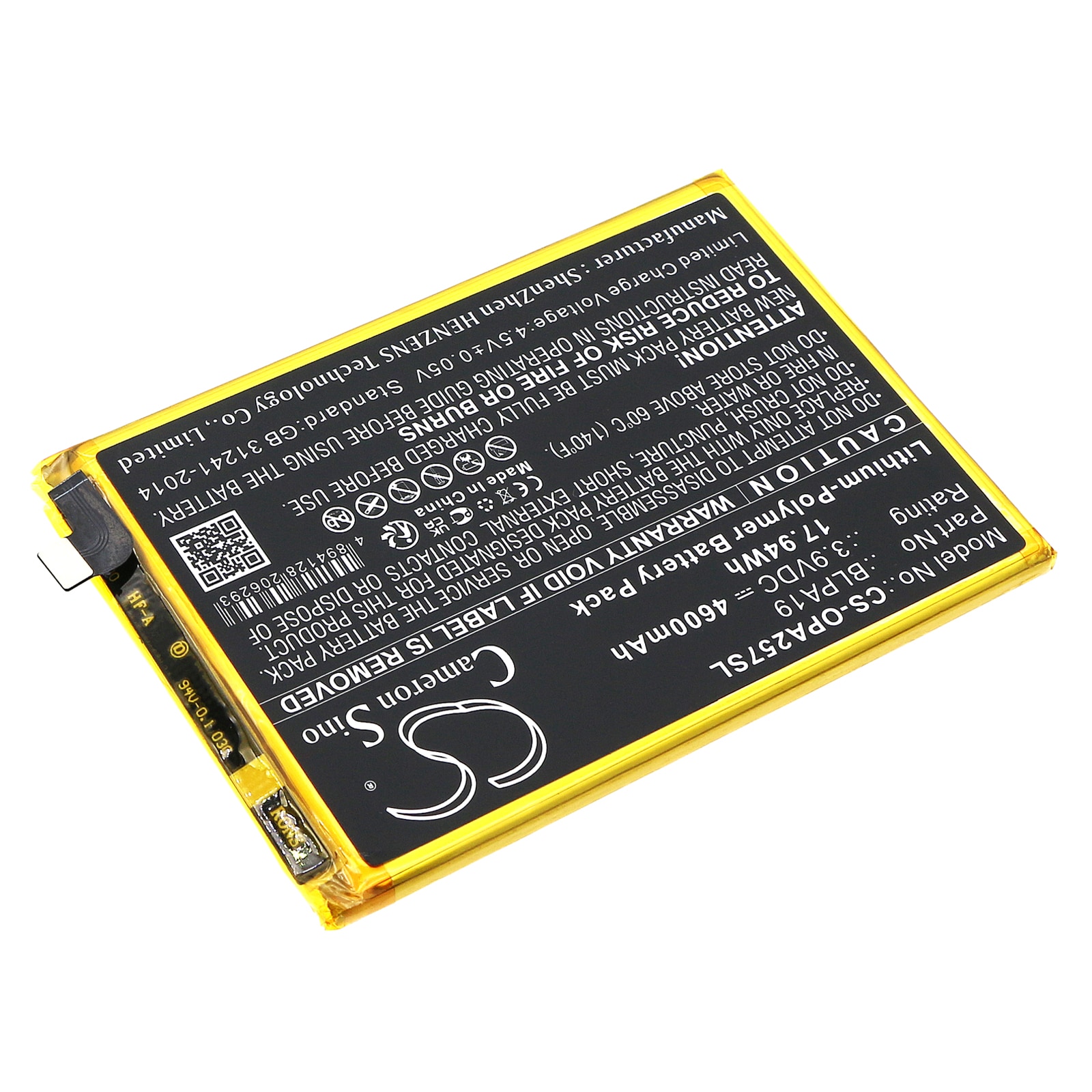Batteri for smarttelefon, mobil for OPPO A58, CPH2577