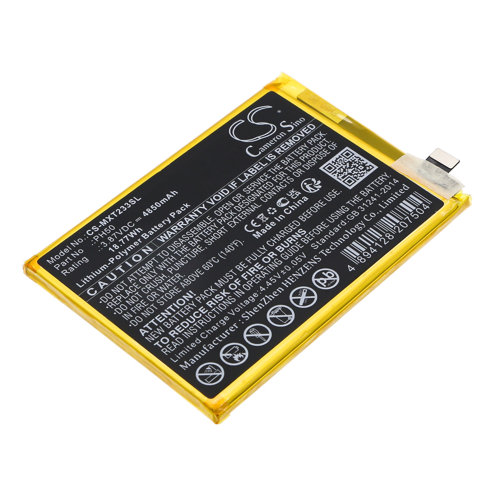 Batteri for SmartPhone, mobil for Motorola XT2333, XT2333-2, XT2333-3 og andre.
