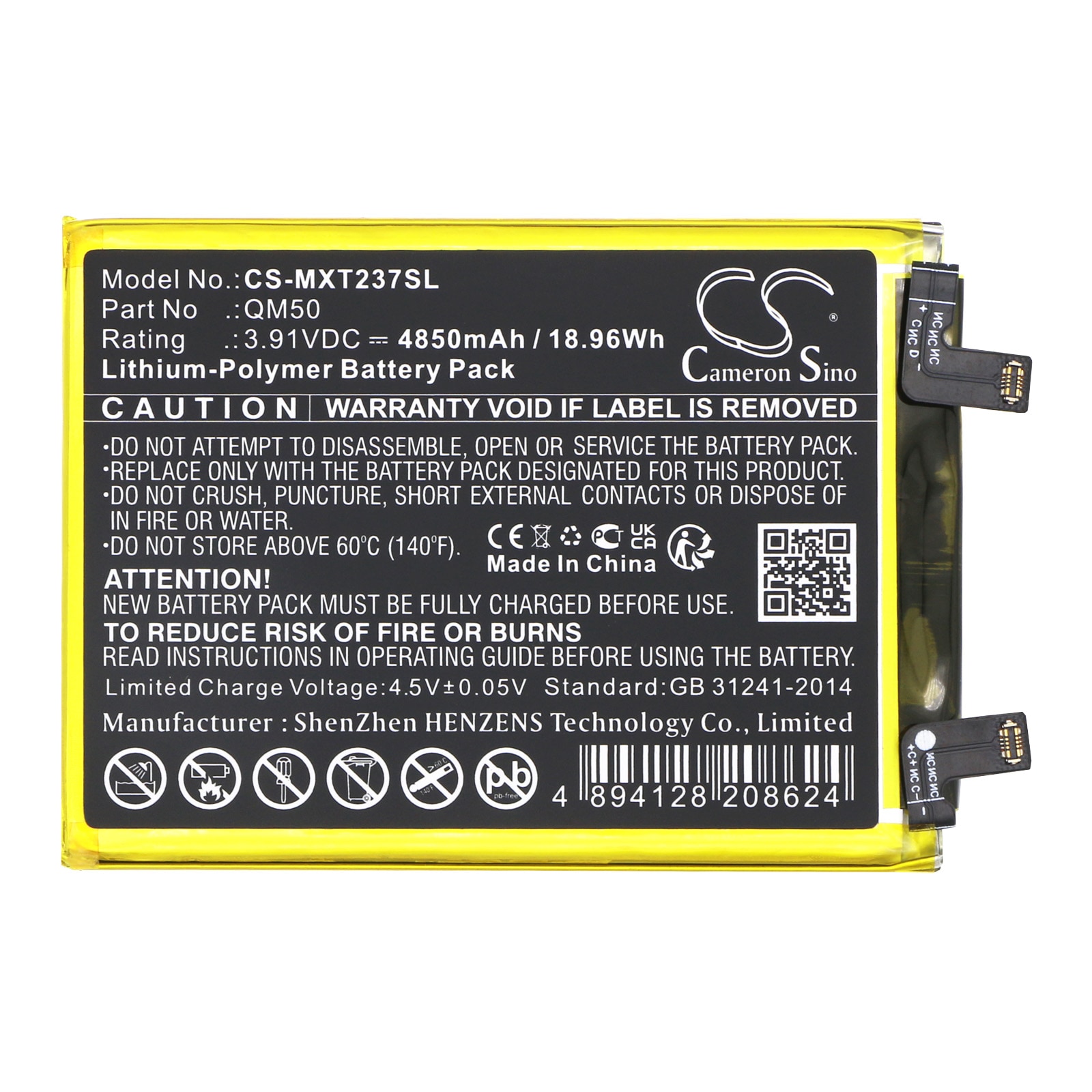 Batteri for SmartPhone, Mobil for Motorola EDGE 40 NEO, XT2307-1, XT2307-2 og andre.