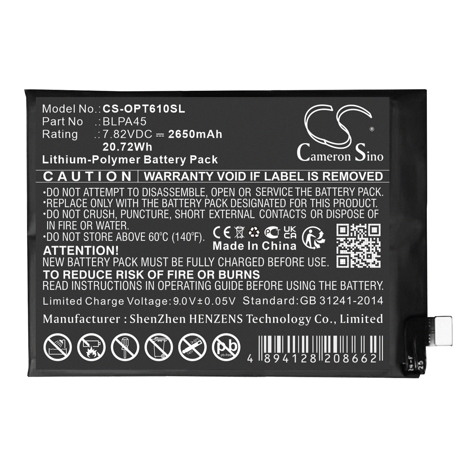 Batteri for SmartPhone, Mobil for OPPO Realme GT Neo6 SE