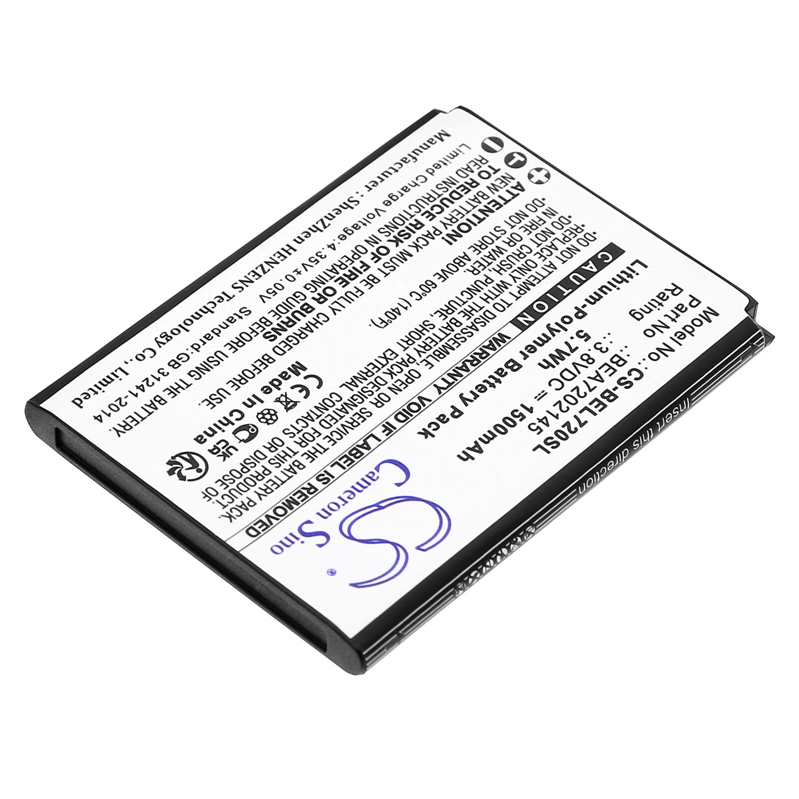 Batteri for SmartPhone, Mobil for Bea-telefon SL720, SL720i, SL720i_EU001B