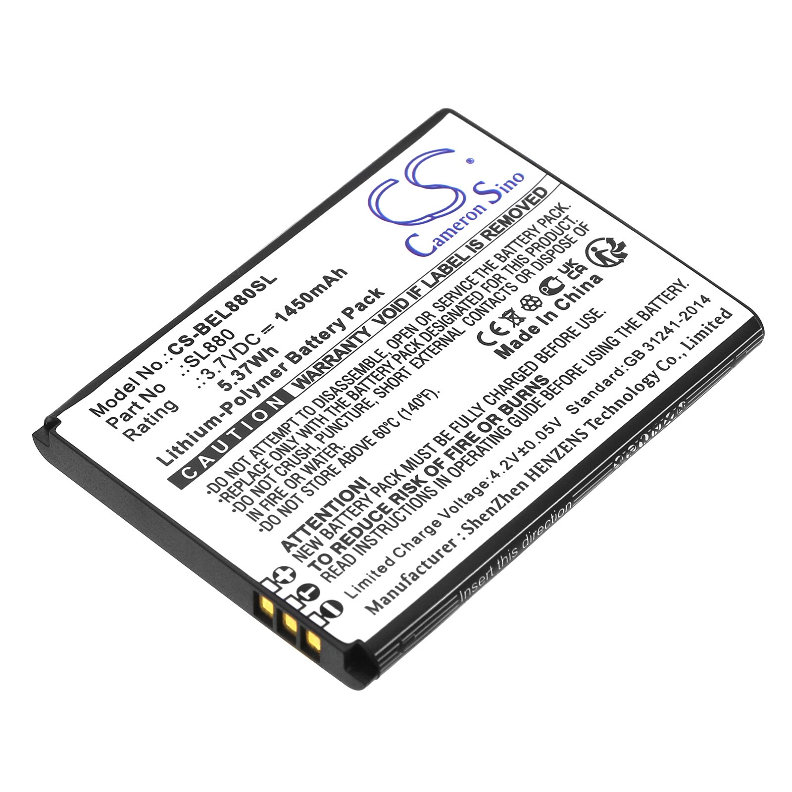 Batteri for SmartPhone, Mobil for Bea-telefon SL880 Touch, SL800 4G