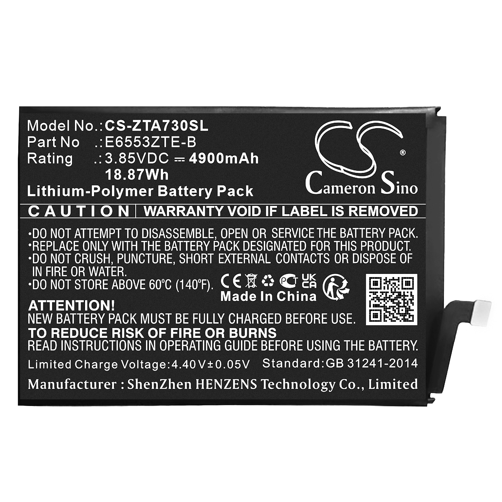 Batteri for SmartPhone, Mobil for ZTE Blade A73 4G