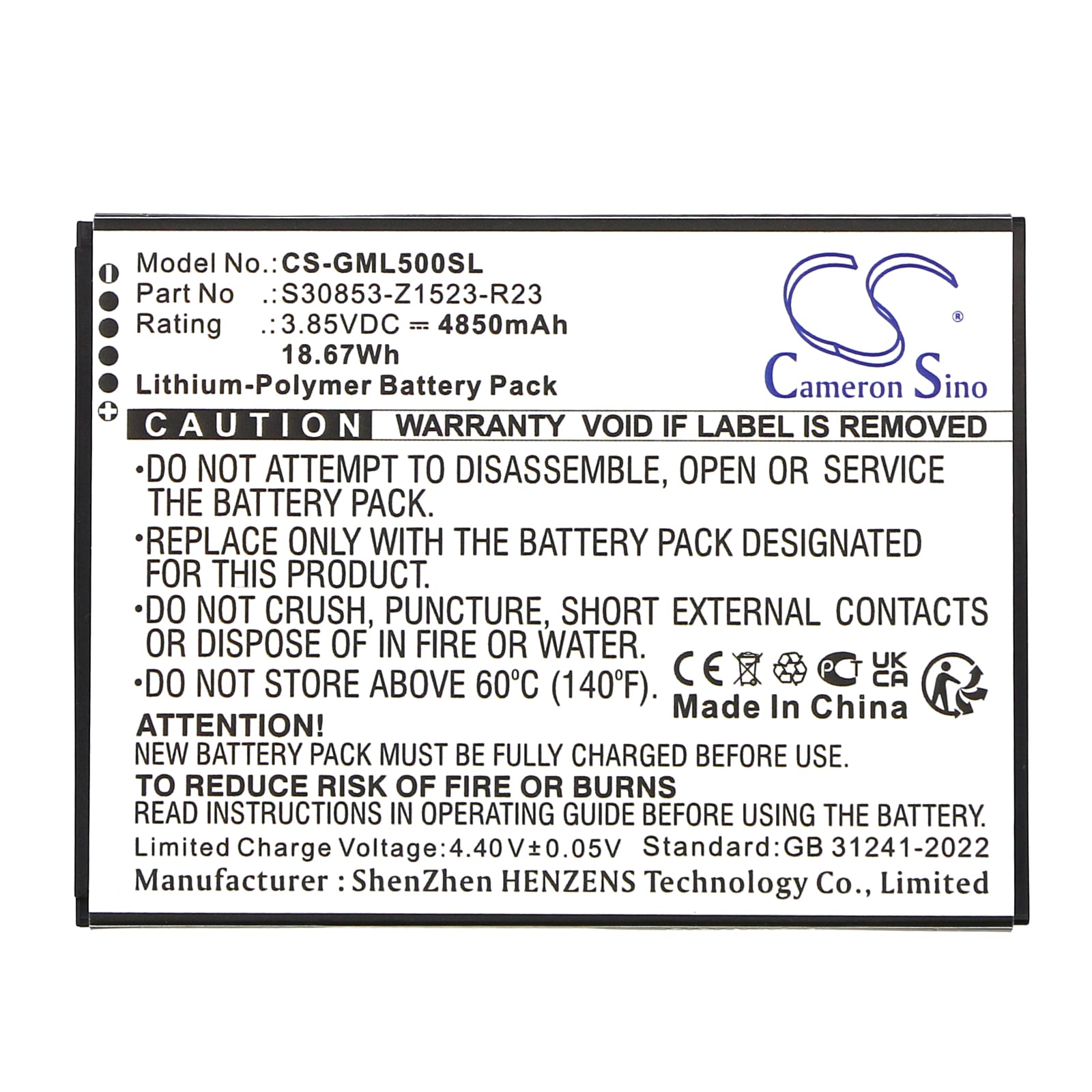 Batteri for SmartPhone, Mobil for Gigaset GS5, GS5 Lite, GS5 Senior