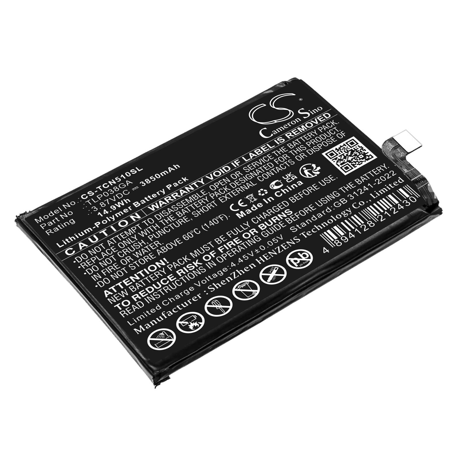 Batteri for smarttelefon, mobil for TCL 50 LE, T510SP