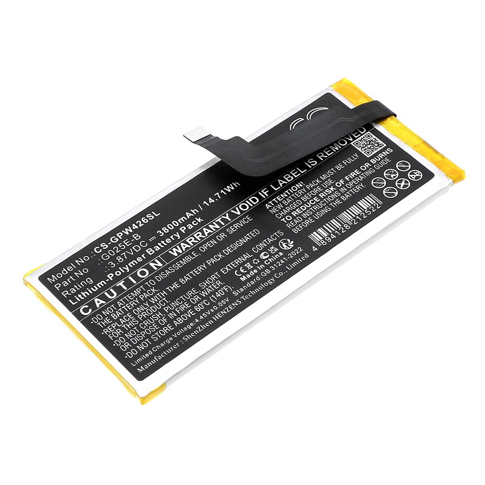 Batteri for SmartPhone, Mobil for Google G025E, G025H, G6QU3 og andre.