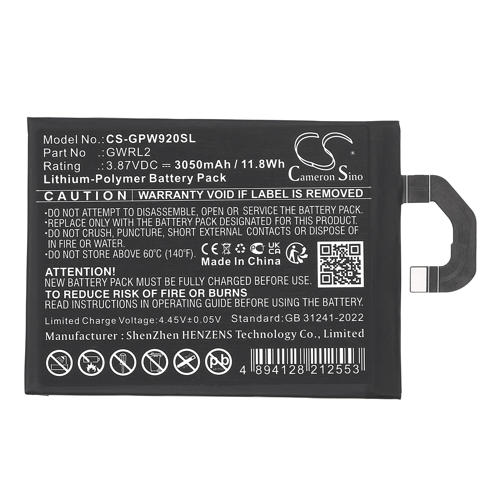 Batteri for smarttelefon, mobil for Google GC15S, GGH2X, Pixel 9 Pro Fold
