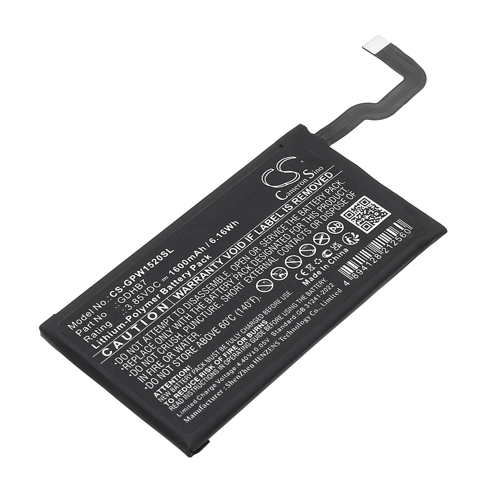 Batteri for smarttelefon, mobil for Google GC15S, GGH2X, Pixel 9 Pro Fold
