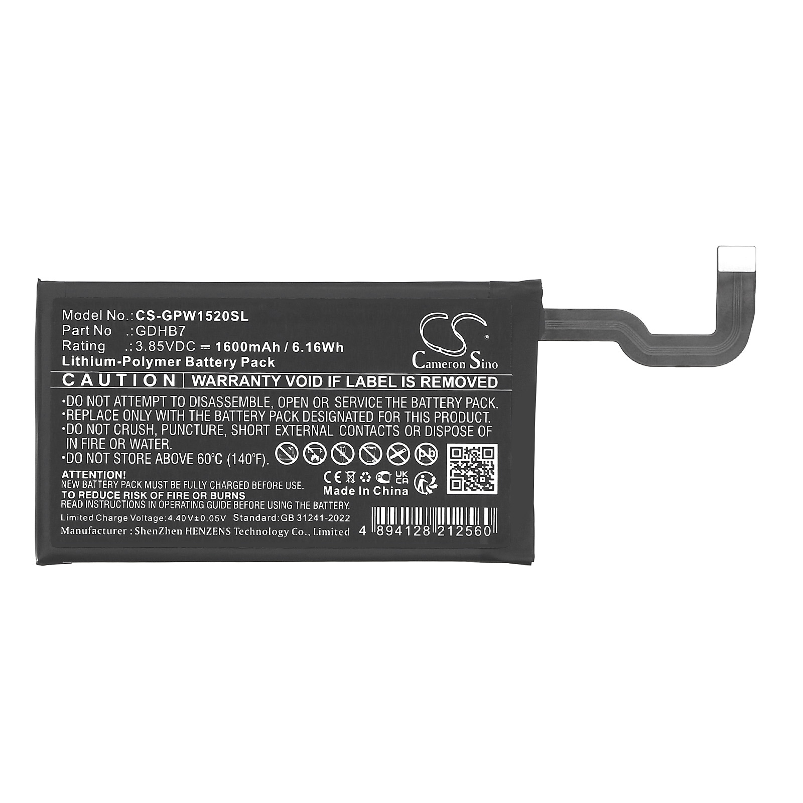 Batteri for smarttelefon, mobil for Google GC15S, GGH2X, Pixel 9 Pro Fold