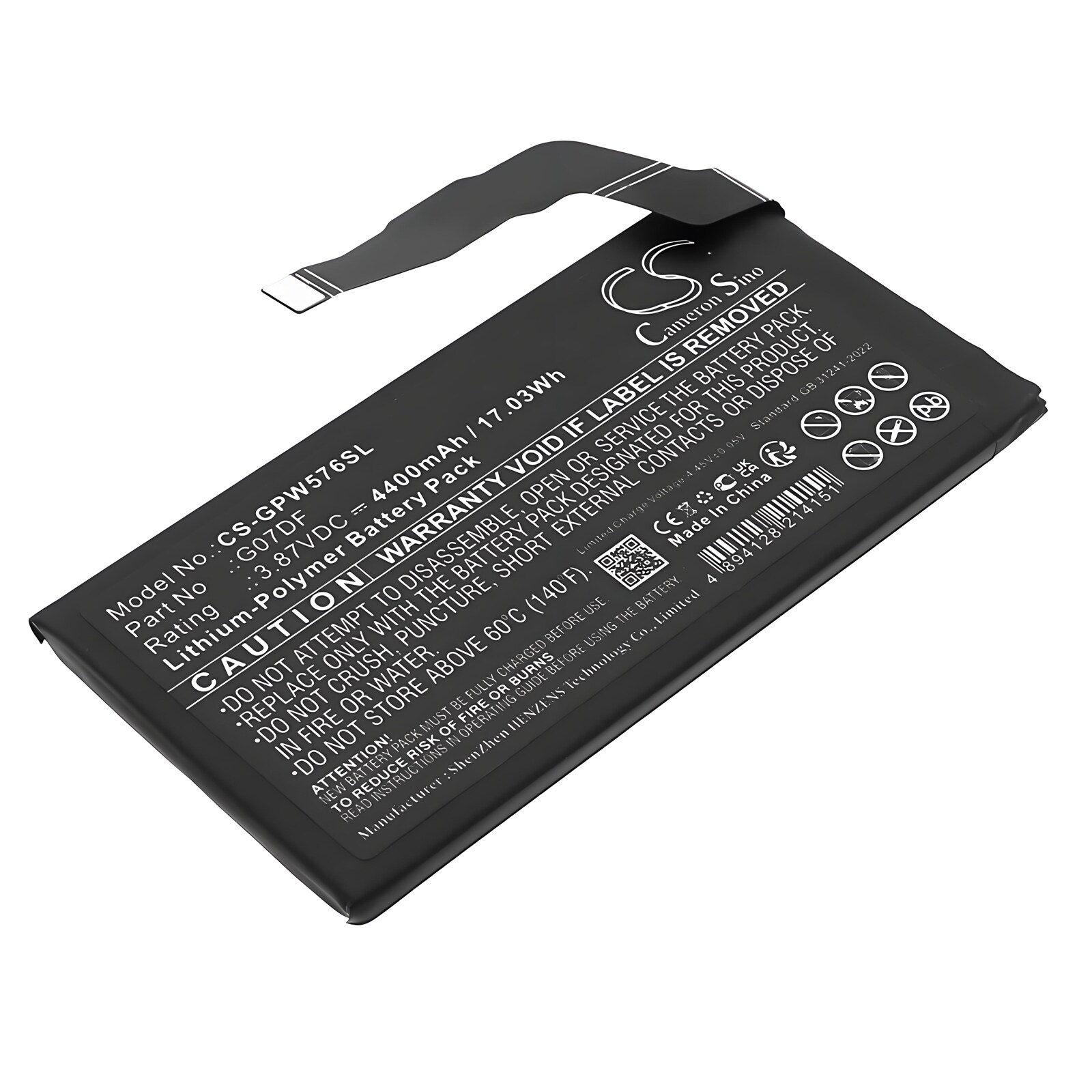 Batteri for SmartPhone, Mobil for Google G576D, G6GPR, G8HHN og andre.
