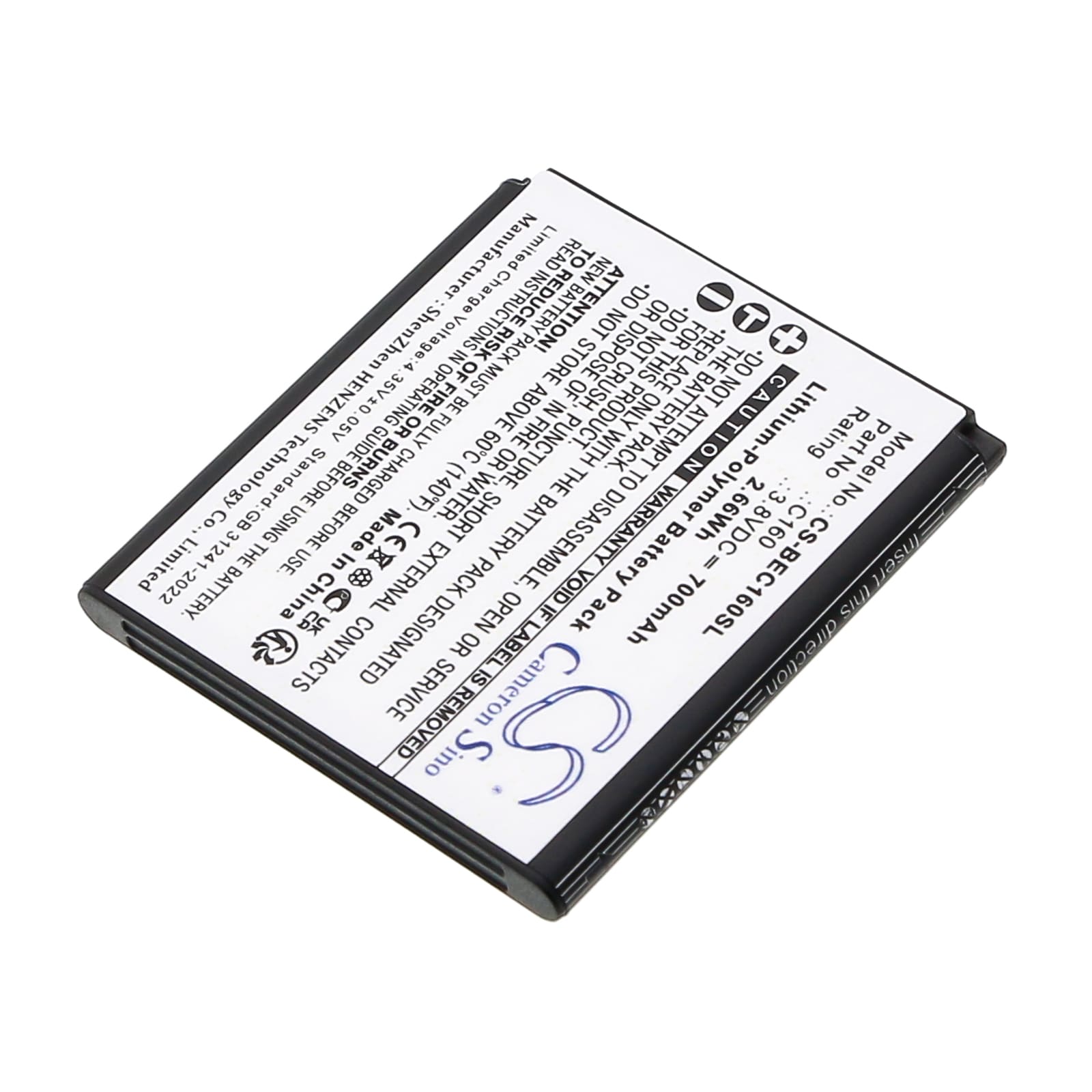 Batteri for SmartPhone, Mobil for Bea phone C160, C160 Schwarz