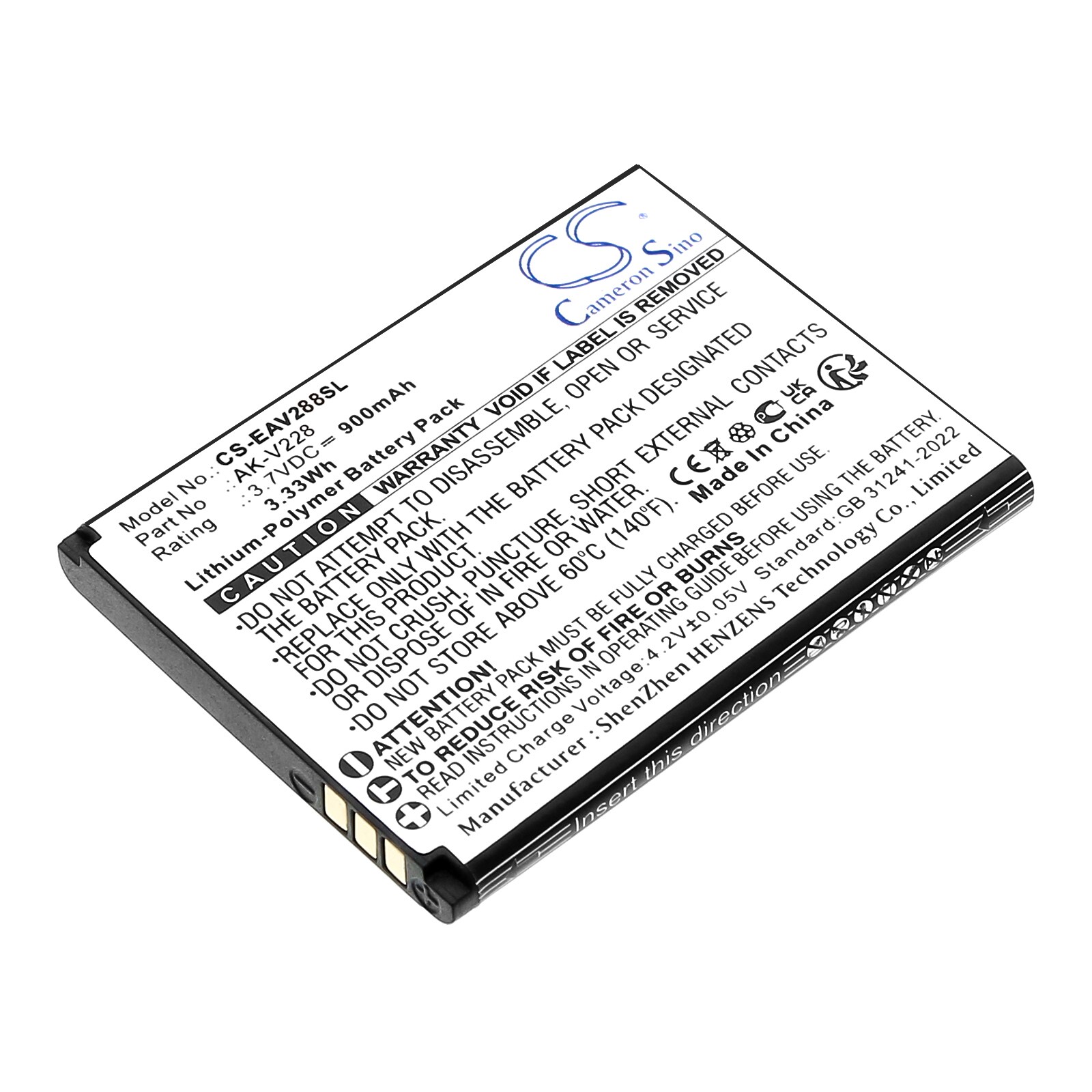 Batteri for SmartPhone, Mobil for Emporia JOY LTE, V228LTE_001, V288 og andre.