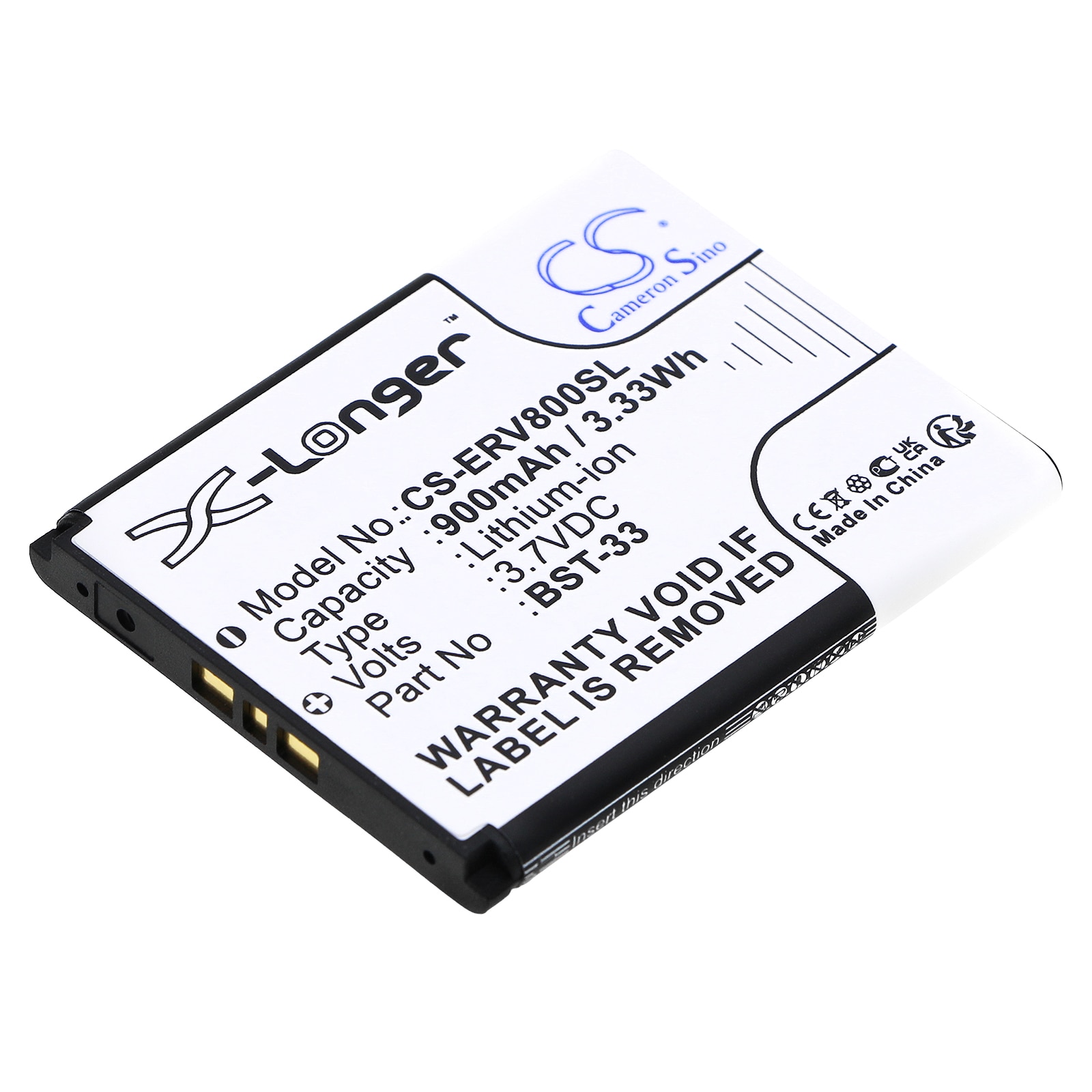 Batteri for SmartPhone, Mobil for Sony Ericsson Z800, V800i, V800 og andre.