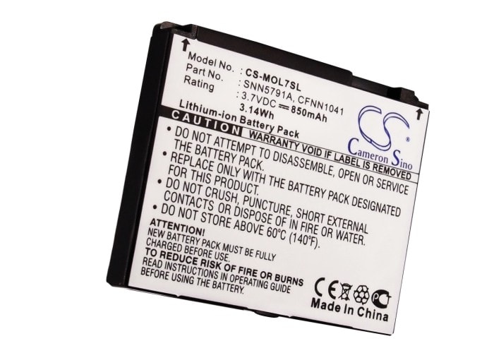 Batteri for SmartPhone, Mobil for Motorola L7, MOTOSLVR rød, MOTORAZR V3x og andre.