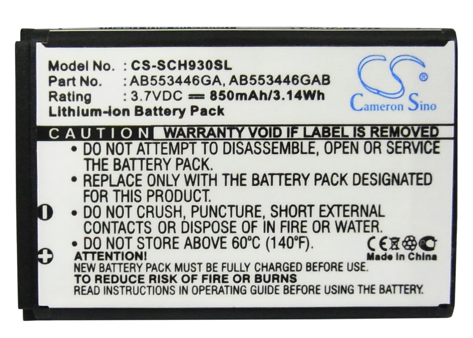 Batteri for SmartPhone, Mobil for Samsung SCH-A930, SPH-A960, SCH-A990 og andre.