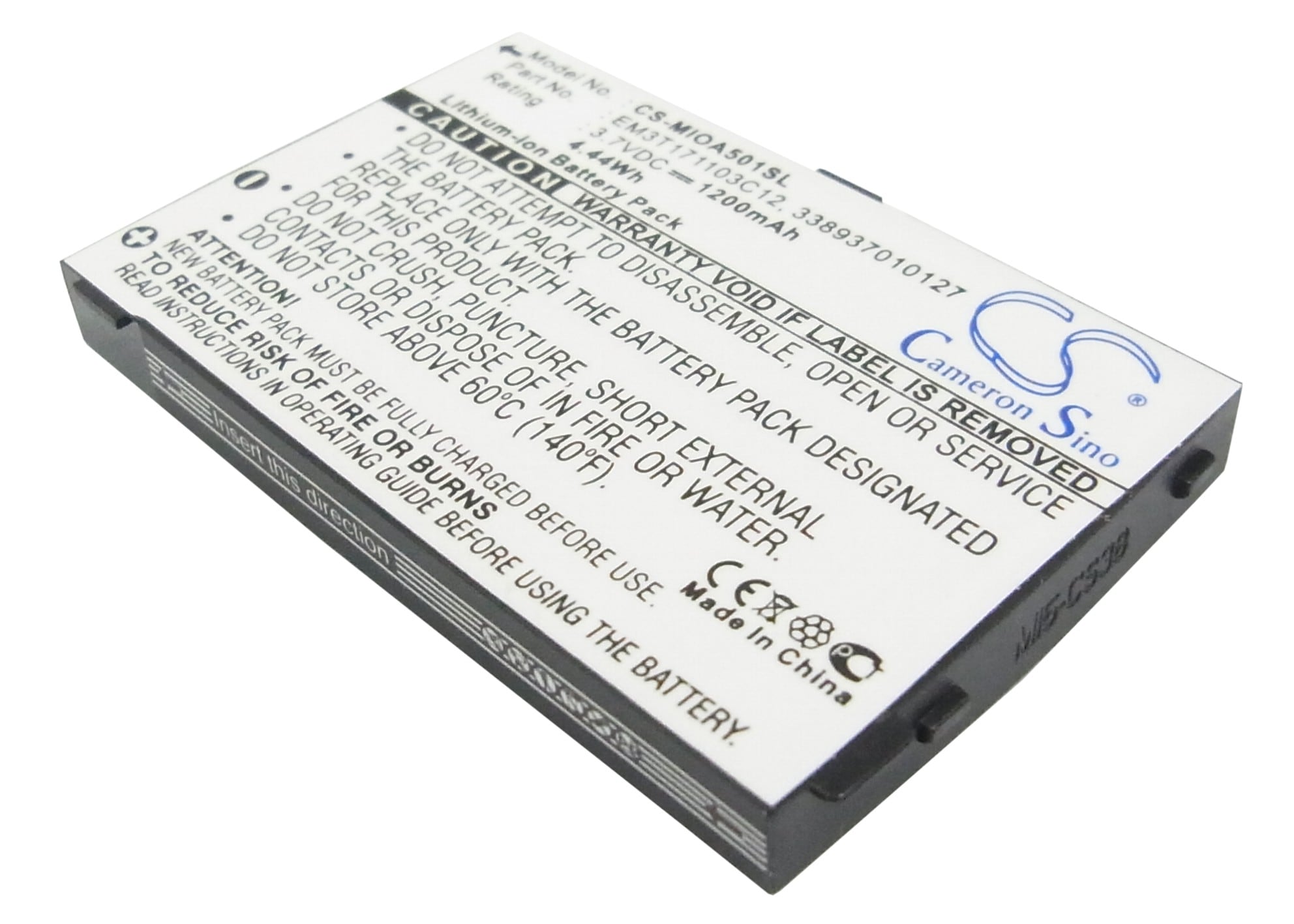 Batteri for smarttelefon, mobil for Mitac Mio A500, Mio A501, Mio A502