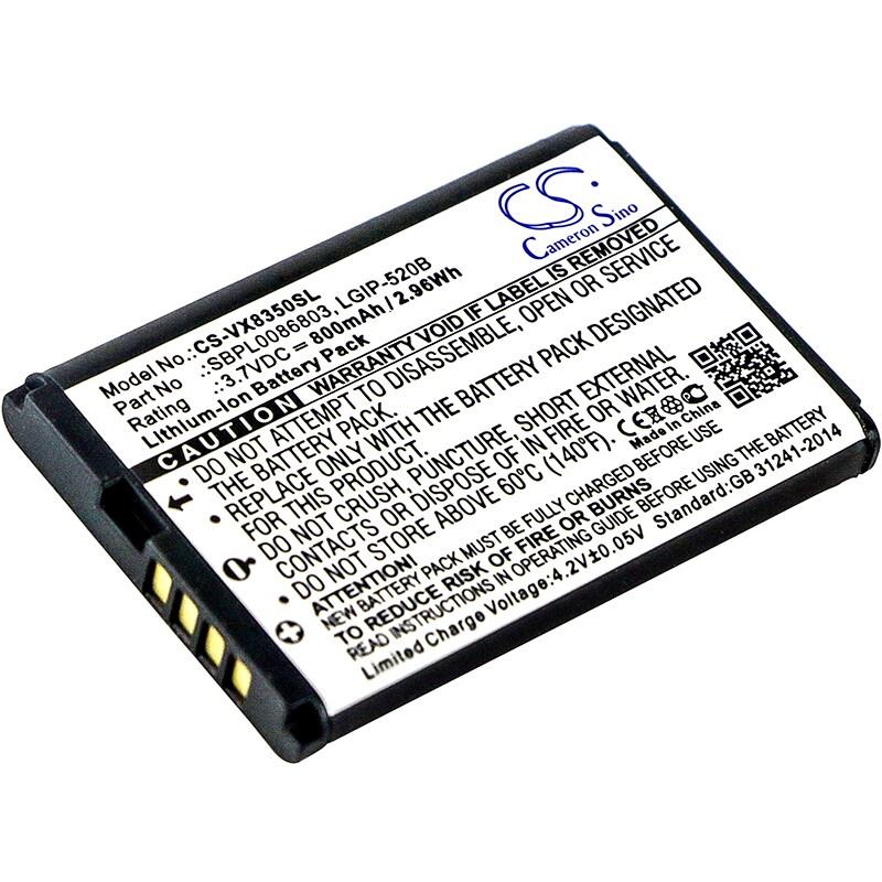 Batteri for SmartPhone, Mobil for LG VX8350, VX5200, VX5400 etc.