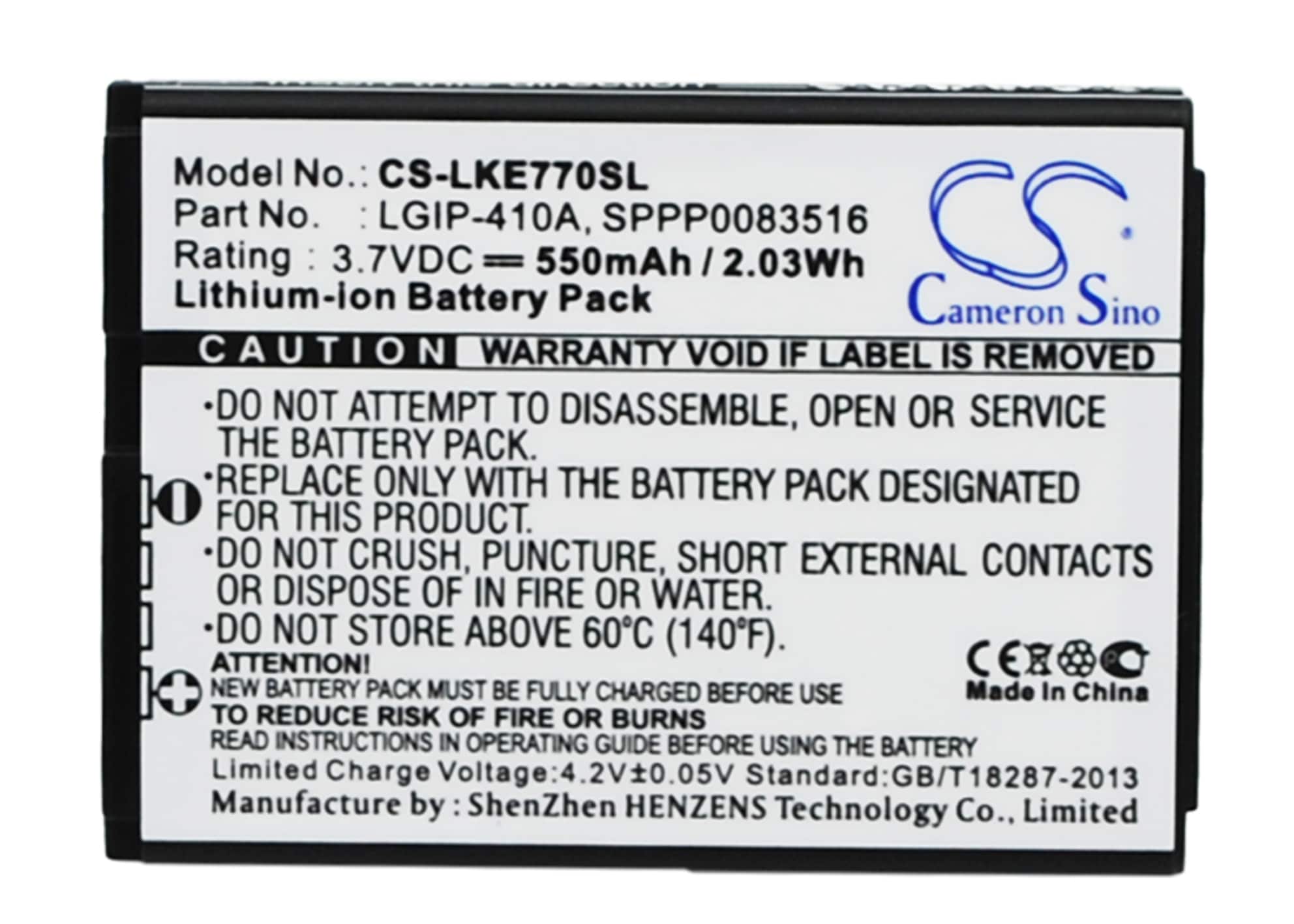 Batteri for SmartPhone, Mobil for LG KE770, KG289, 278A og andre.