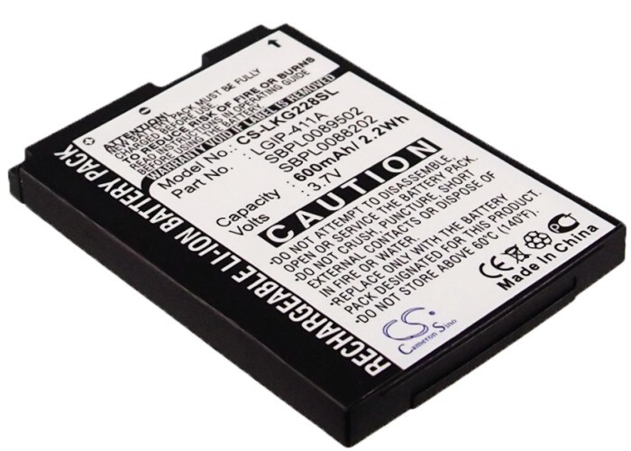 Batteri for SmartPhone, Mobil for LG KG288, LX160, CG180 og andre.
