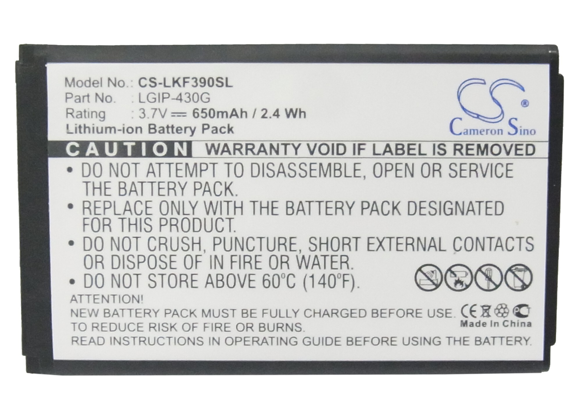 Batteri for SmartPhone, Mobil for LG KF390, KF757, GU230