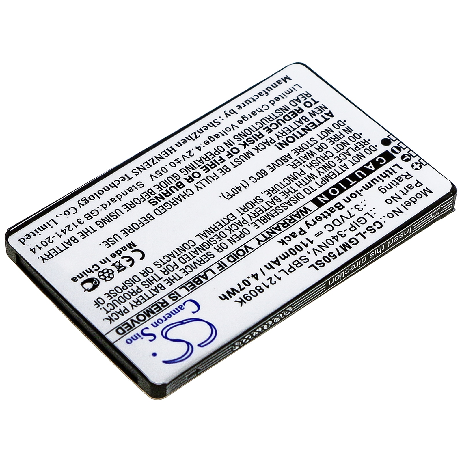 Batteri for SmartPhone, mobil for $ 0000016n GM750, Layla, Eigen og andre.