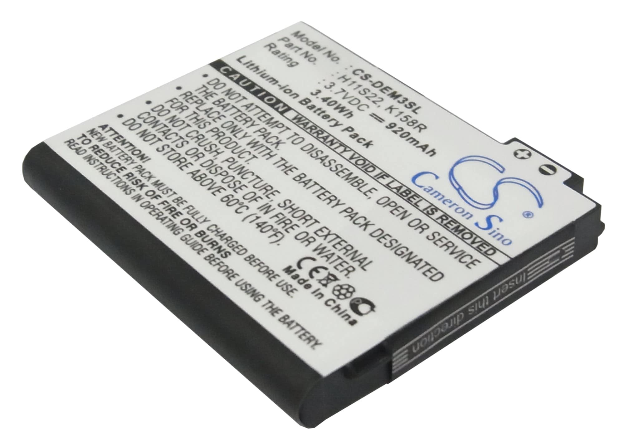 Batteri for SmartPhone, mobil for DELL Mini 3, Mini 3i, Mini 3iX og andre.