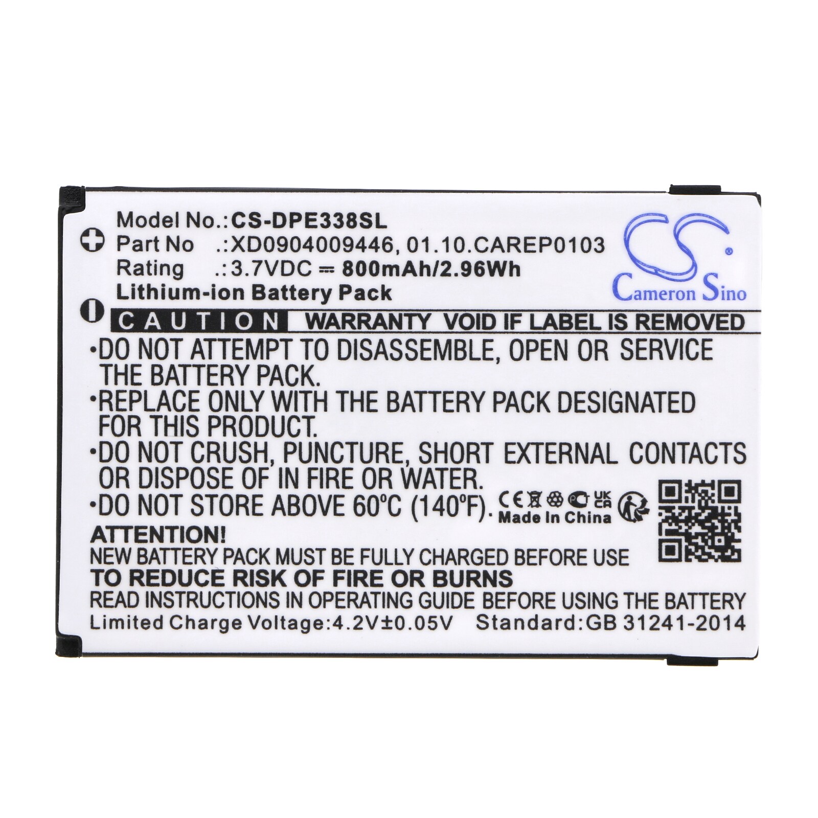 Batteri til SmartPhone, mobil til Doro PhoneEasy 338, PhoneEasy 345, PhoneEasy 342 osv.