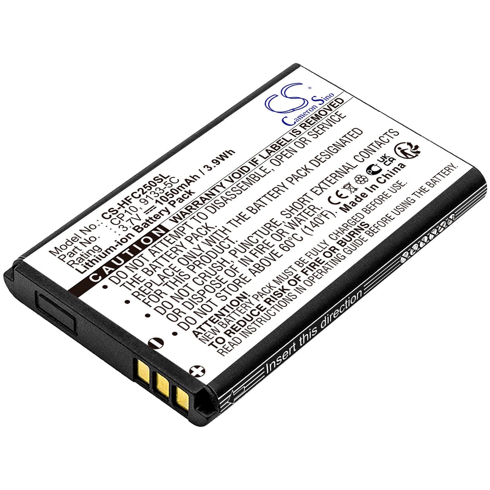 Batteri for SmartPhone, Mobil for Telefunken T90506, Actionkamera FHD170/5, TM600 etc.