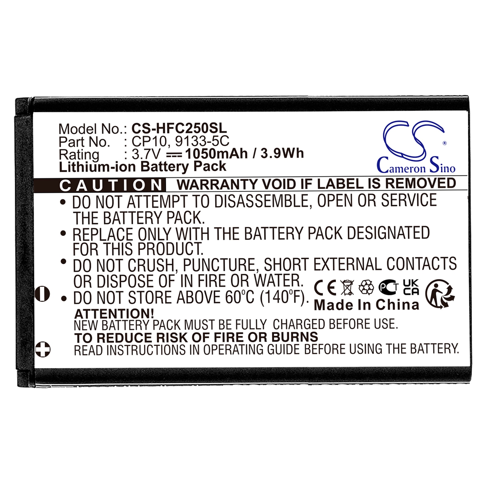 Batteri for SmartPhone, Mobil for Telefunken T90506, Actionkamera FHD170/5, TM600 etc.