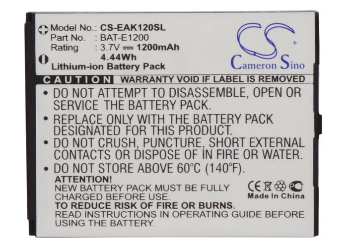 Batteri for smarttelefon, mobil for Emporia TELME E1000, TELME E1200, AK-E1200
