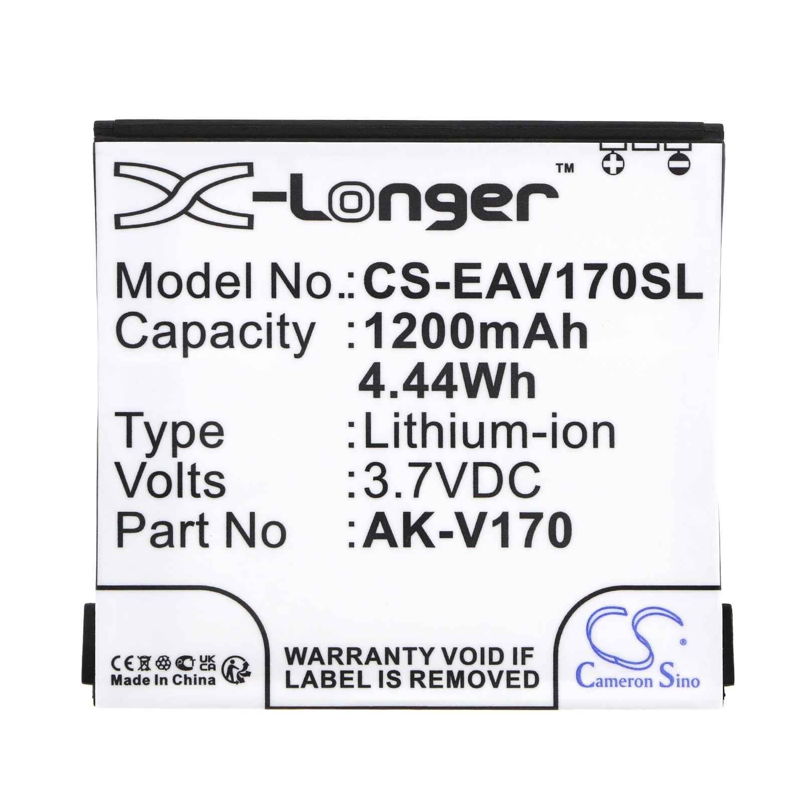 Batteri til smarttelefon, mobil til Emporia AK-V170, Lifeplus, Life+