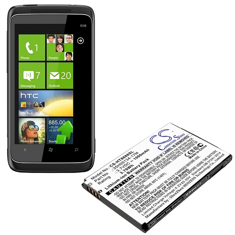 Batteri for SmartPhone, Mobil for Vodafone 7 Trophy