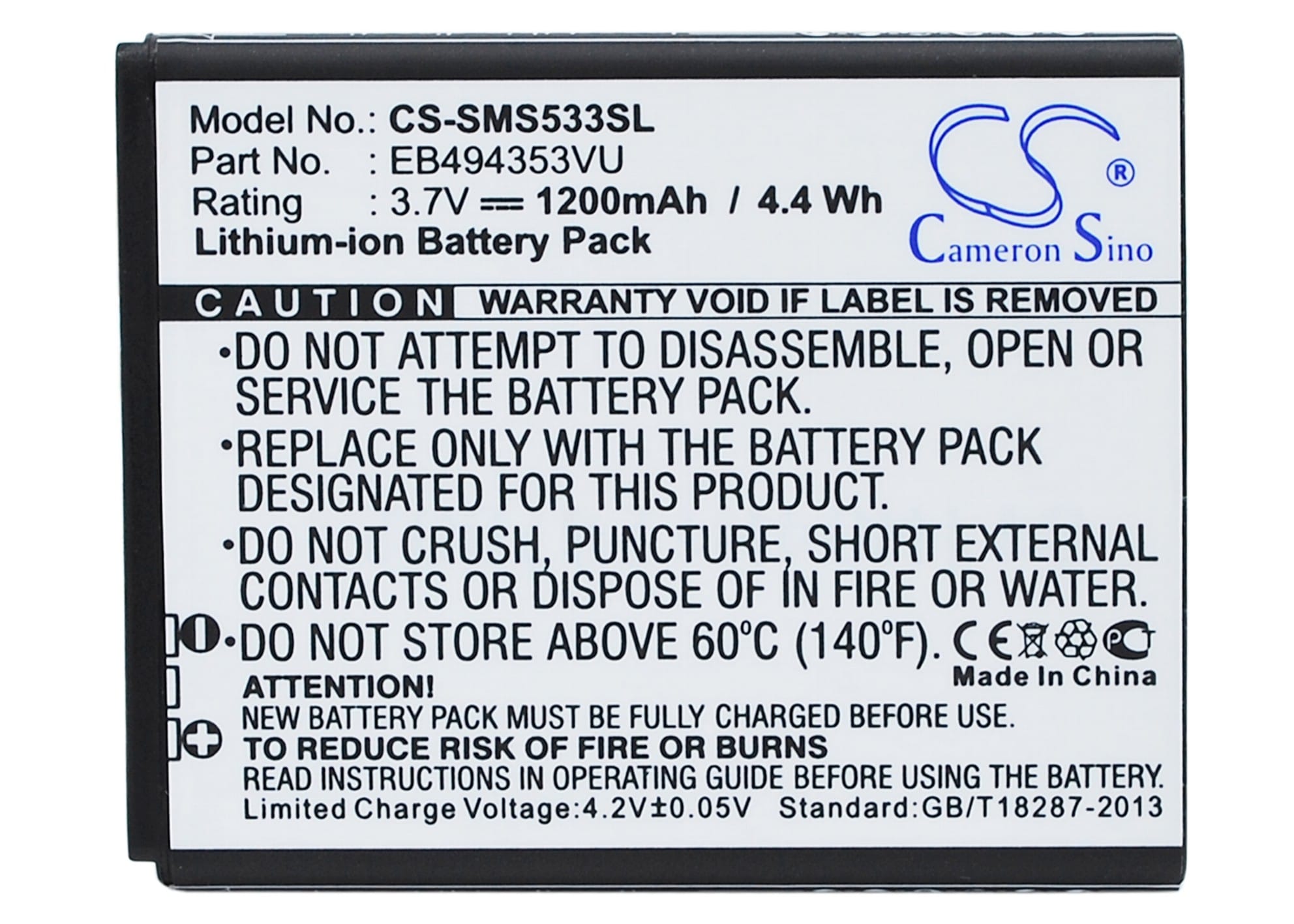 Batteri for SmartPhone, Mobil for Samsung GT-S5570, Galaxy Mini, GT-S5250 og andre.
