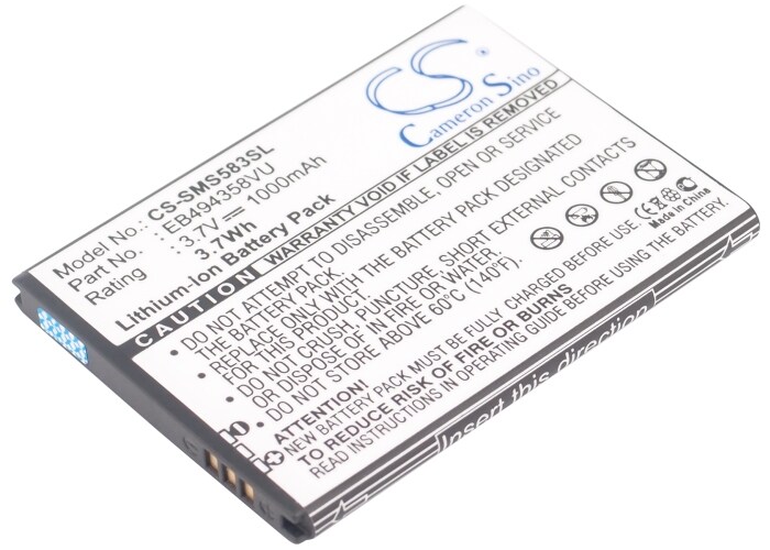 Batteri for SmartPhone, Mobil for Samsung GT-S5830, GT-S5830T, Cooper og andre.