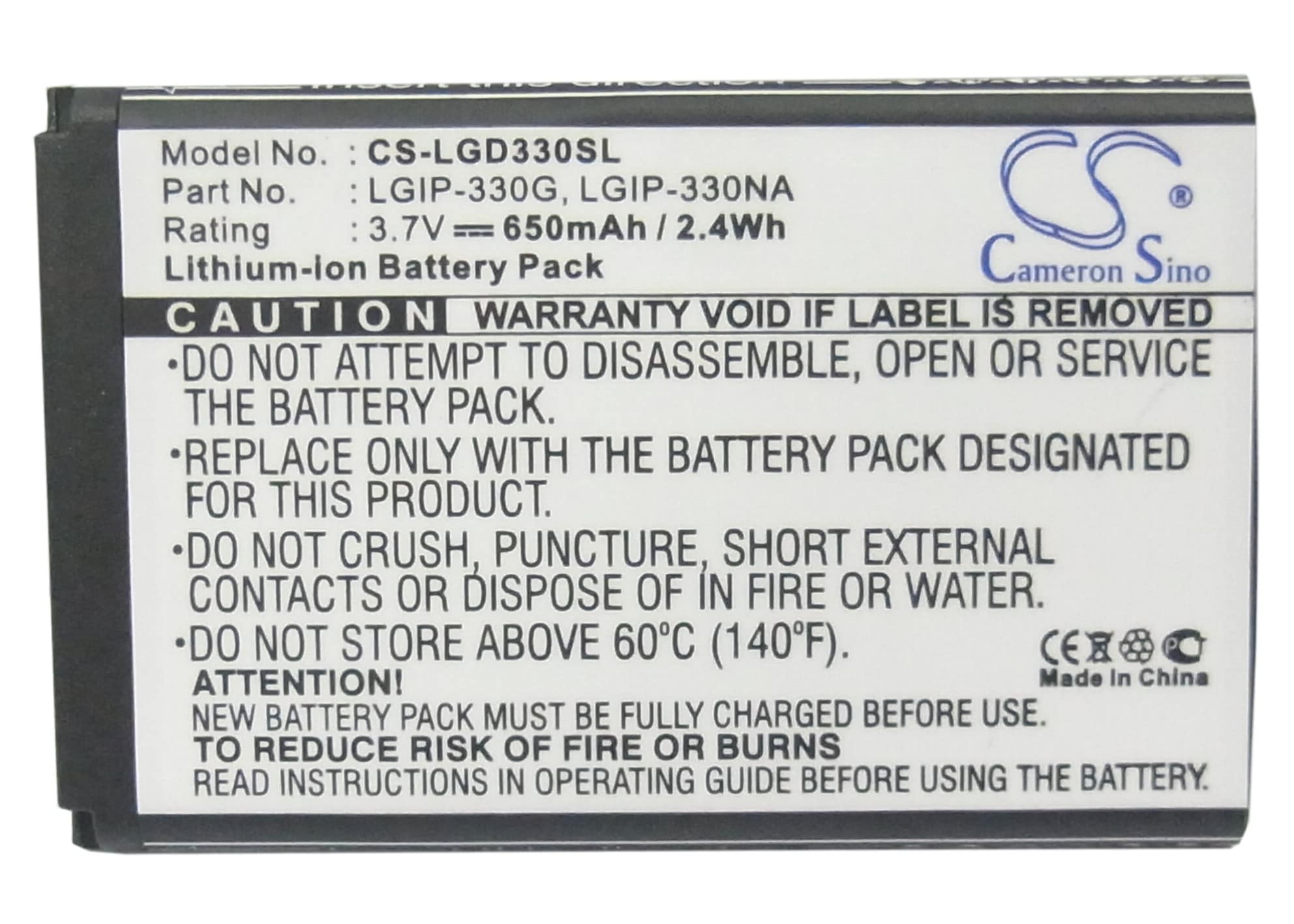 Batteri for SmartPhone, Mobil for LG GD350, GB230, GB220