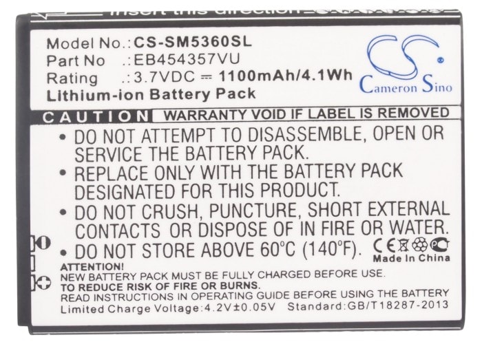 Batteri for SmartPhone, Mobil for Samsung GT-S5360, Galaxy Y, GT-S5380 og andre.