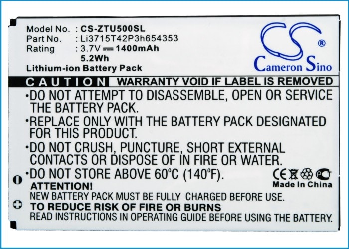 Batteri for smarttelefon, mobil for ZTE X876, X70, X60 osv.
