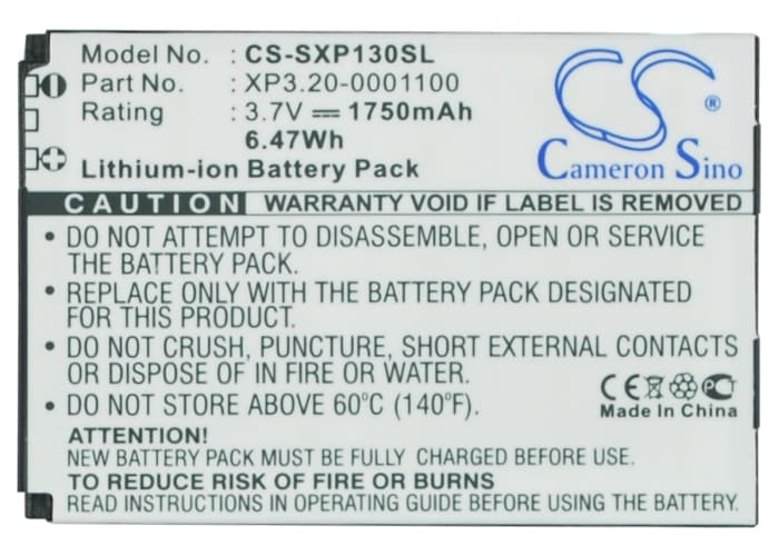 Batteri for SmartPhone, mobil for Socketmobile Sonim XP3410, XP Strike, Sonim XP1300 og andre.