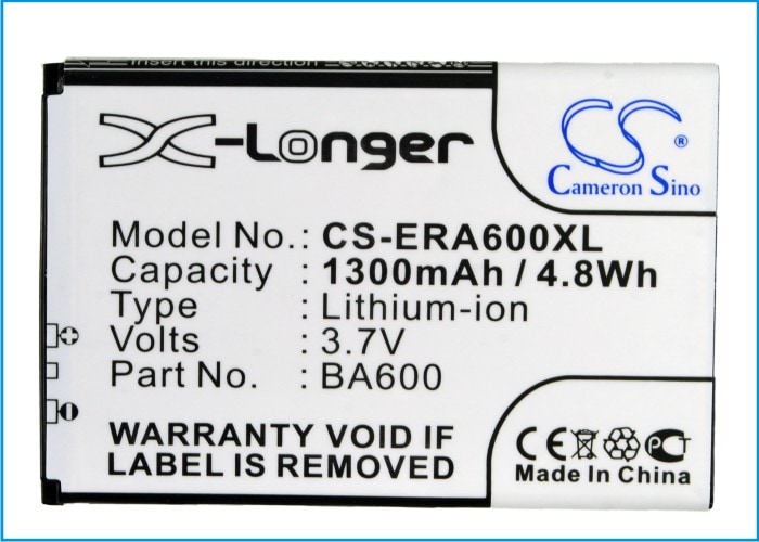 Batteri for SmartPhone, Mobil for Sony Ericsson Xperia U, ST25, ST25i og andre.