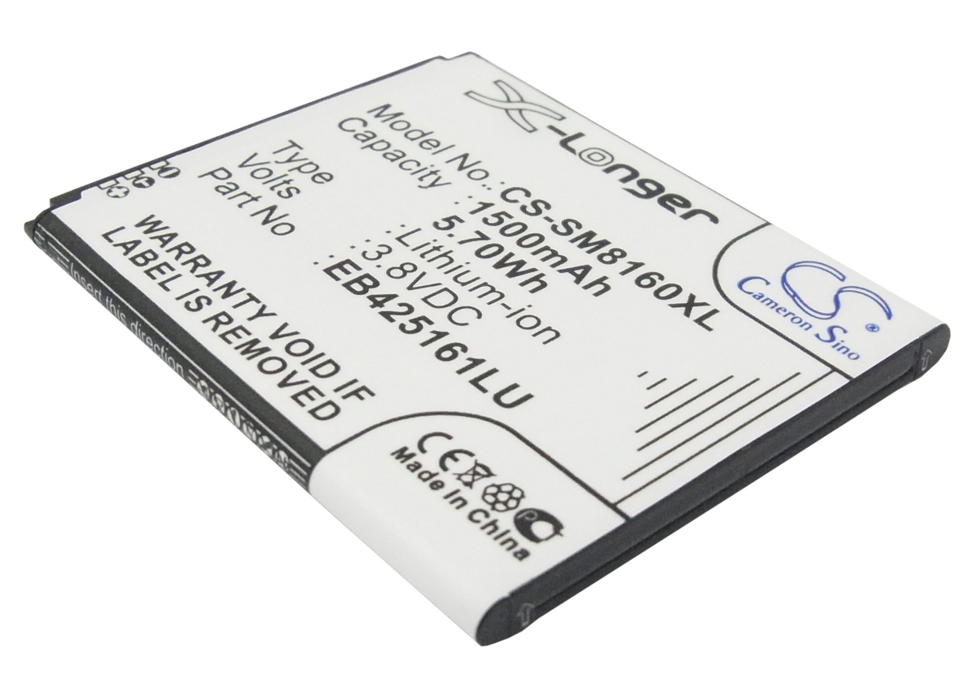 Batteri for SmartPhone, Mobil for Samsung Galaxy Ace 2, GT-I8160, GT-I8160P og andre.
