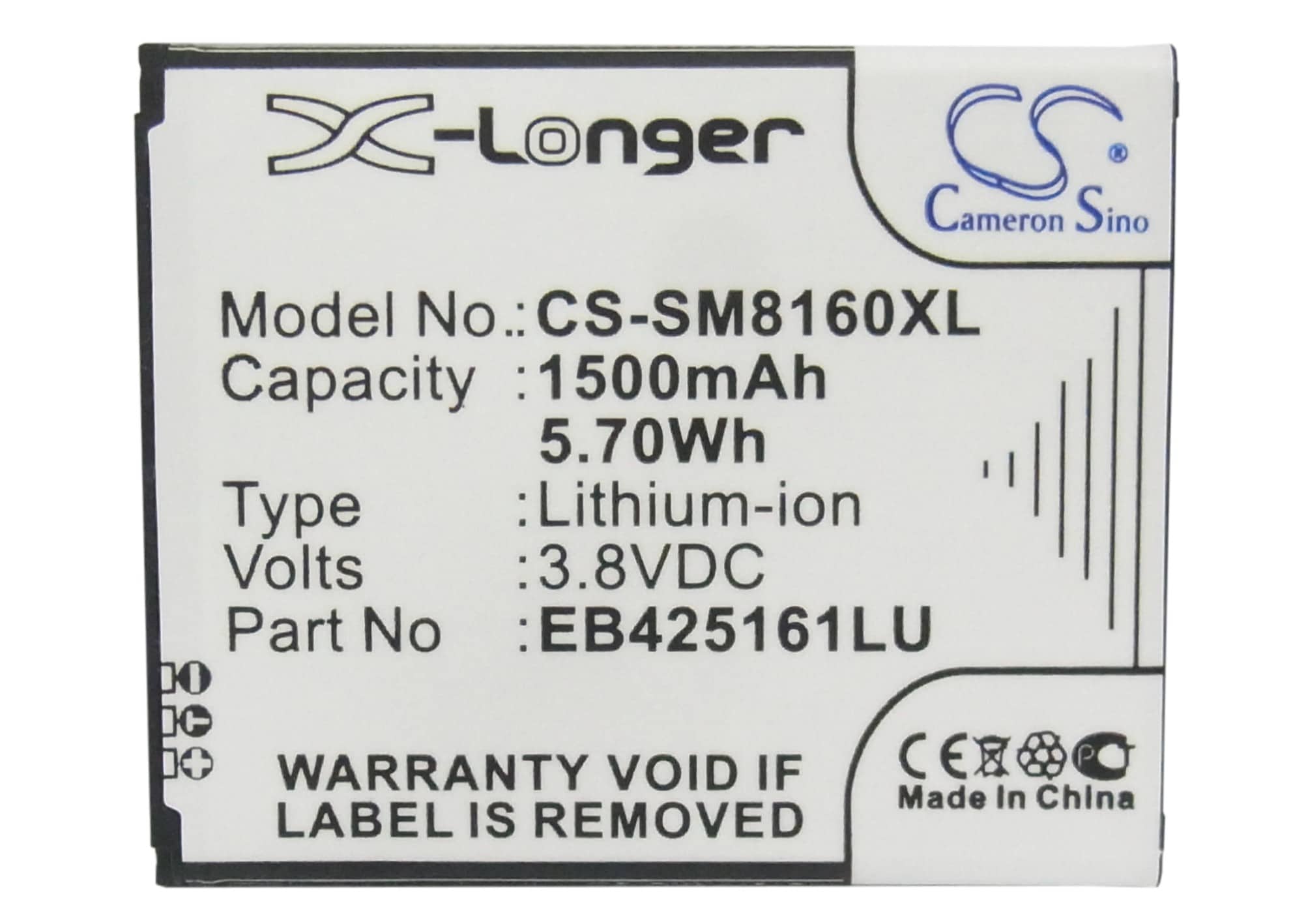Batteri for SmartPhone, Mobil for Samsung Galaxy Ace 2, GT-I8160, GT-I8160P og andre.