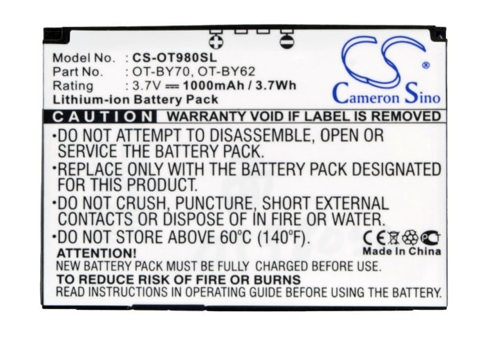 Batteri for SmartPhone, Mobil for Alcatel OT-980, OT-980A, OT-981 etc.