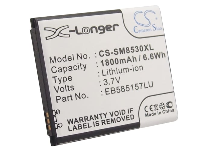 Batteri for SmartPhone, Mobil for Samsung Galaxy Beam, GT-I8530, GT-I8550 og andre.