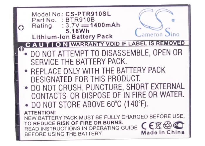 Batteri for SmartPhone, Mobil for Pantech Marauder, Star Q, ADR910L etc.