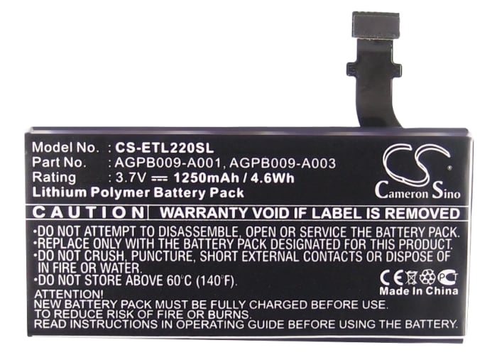 Batteri for SmartPhone, Mobil for Sony Ericsson Xperia P, LT22, LT22i og andre.